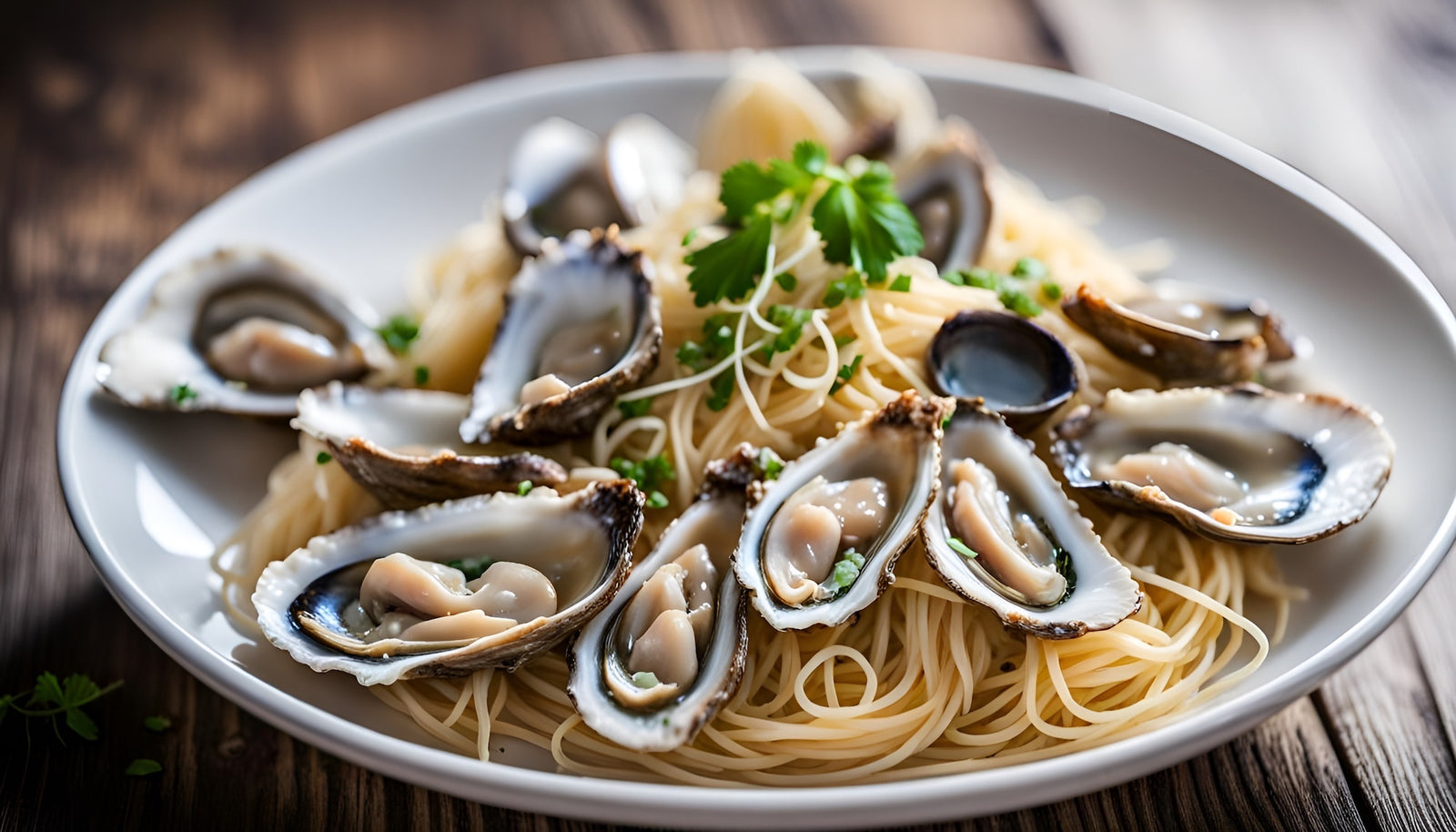 Image illustrating a variety of dishes that pair well with oysters.